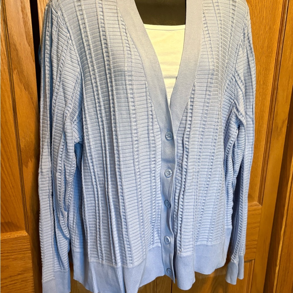 Liz Claiborne Womens V Neck Long Sleeve Cardigan - Picture 4 of 8